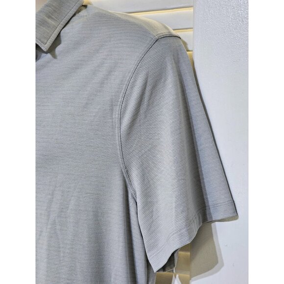 NWT Lululemon Men's Ligth Grey X-STATIC Fabric Evolution Polo Shirt Size L 2758 - Picture 10 of 14